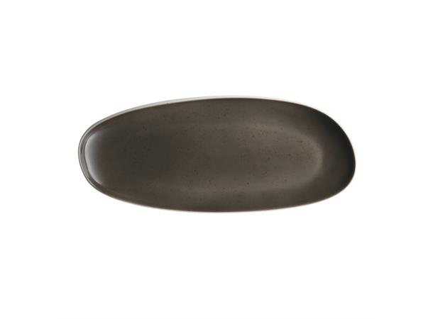 POTTERY tallerken oval coupe380x160mm Dekor: Unique Dark Grey